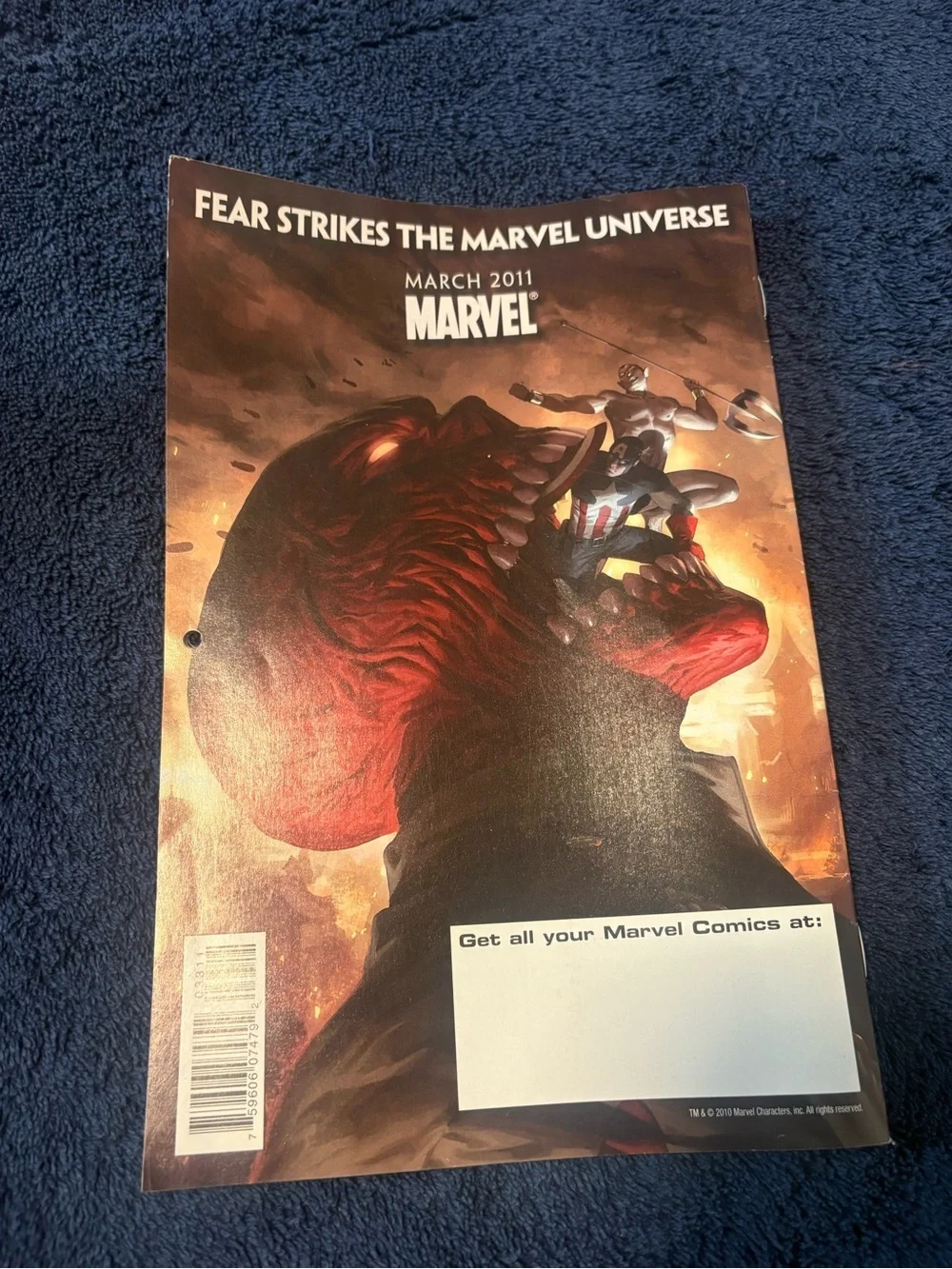 Marvel Calendar with Green, Red, Yellow, Blue Characters